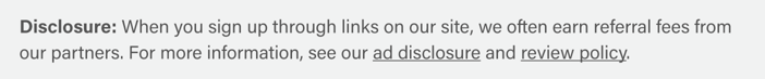 Advertiser Disclosure