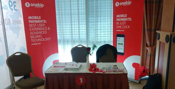 Photo of a booth at an iDate Conference Photo of a booth at an iDate Conference