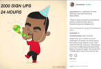 A cartoon of Kanye West celebrating A cartoon of Kanye West celebrating