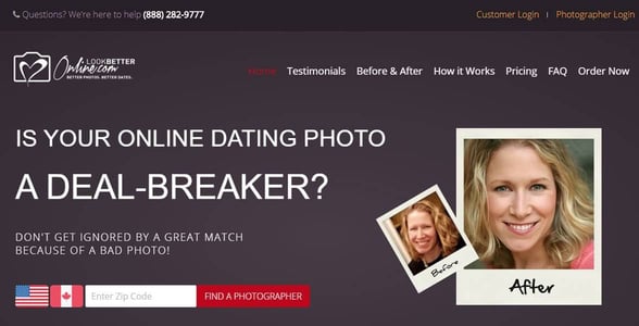 Screenshot of LookBetterOnline's homepage Screenshot of LookBetterOnline's homepage
