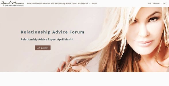 Screenshot of the Relationship Advice Forum Screenshot of the Relationship Advice Forum