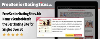 FreeSeniorDatingSites.biz Names SeniorMatch a Top Dating Site
