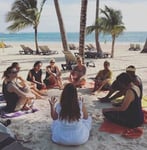 Photo of a Love Retreat workshop on the beach Photo of a Love Retreat workshop on the beach