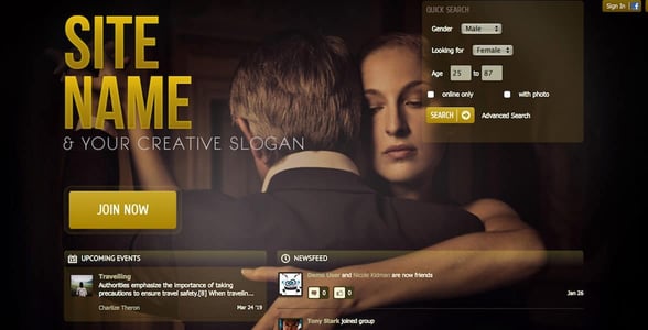 Example of a SkaDate website template