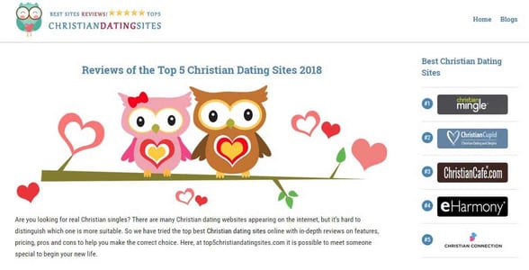 Screeshot of Top5ChristianDatingSites.com