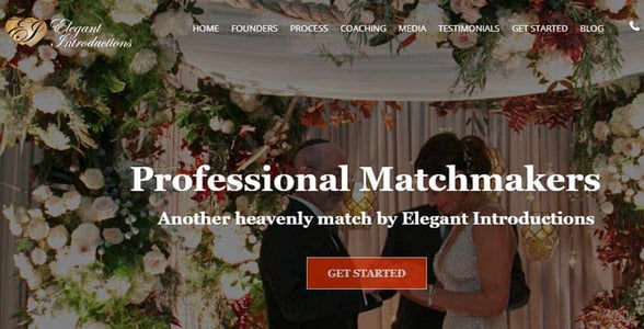 Screenshot of the Elegant Introductions website