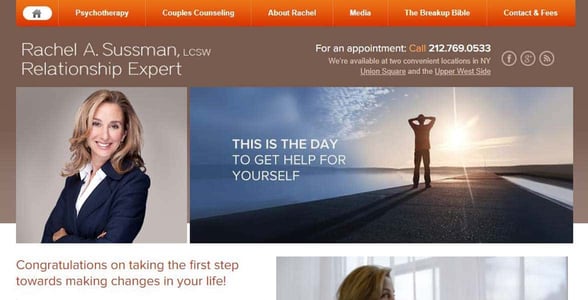 Screenshot of Rachel Sussman's website Screenshot of Rachel Sussman's website