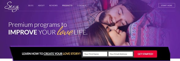 Screenshot of SexyConfidence.com
