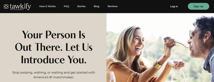 Tawkify homepage