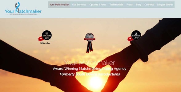 Screenshot of Your Matchmaker's website Screenshot of Your Matchmaker's website