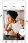 Screenshot of muzmatch's swiping feature Screenshot of muzmatch's swiping feature
