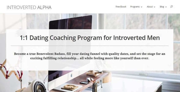 Screenshot of Introverted Alpha's website Screenshot of Introverted Alpha's website