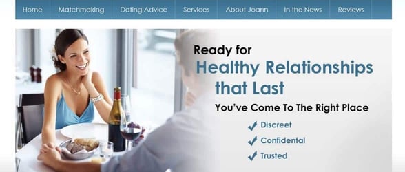 Screenshot of Joann Cohen's website Screenshot of Joann Cohen's website