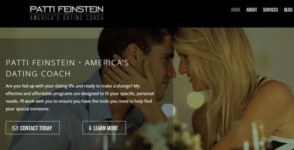 Screenshot of Patti Feinstein's website