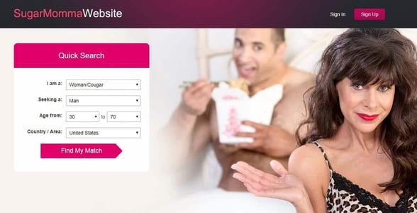Screenshot of SugarMommaWebsite.com Screenshot of SugarMommaWebsite.com