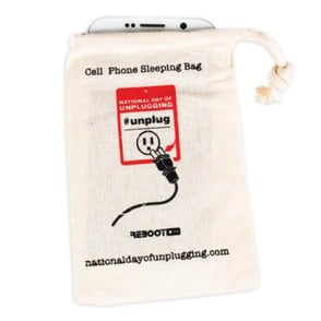 Photo of a cell phone sleeping bag Photo of a cell phone sleeping bag