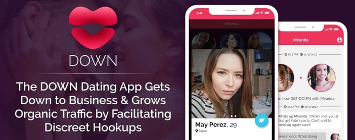 The Down Dating App Grows Organic Traffic
