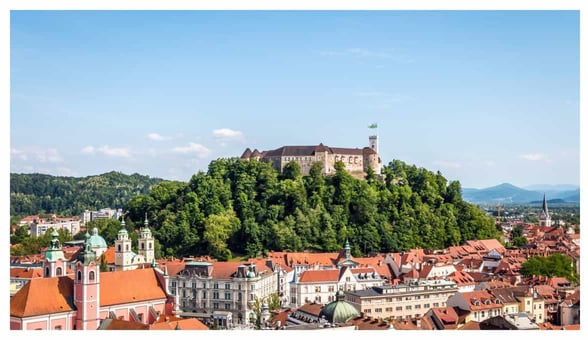 Screenshot of Ljubljana Castle from Ljubljana Tourism website
