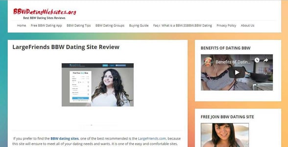 Screenshot of BBWDatingWebsites.org Screenshot of BBWDatingWebsites.org