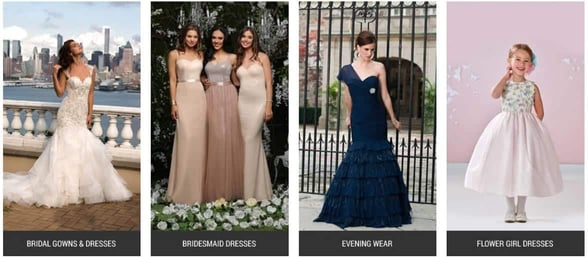 Screenshot from Bridal Reflections website Screenshot from Bridal Reflections website