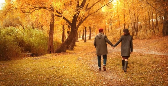 Photo of a couple in autumn Photo of a couple in autumn