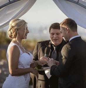 Photo of David Coleman officiating a wedding Photo of David Coleman officiating a wedding