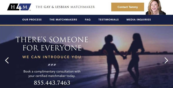 Screenshot of the H4M website