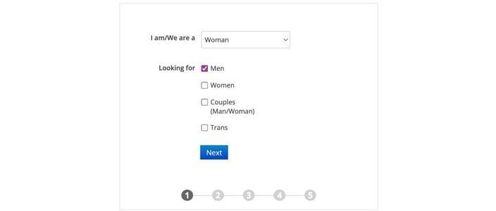 FriendFinder-X signup page