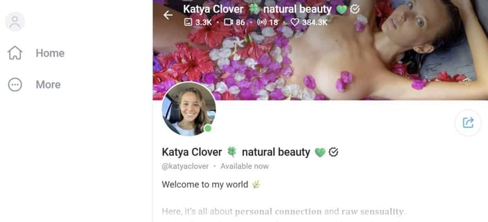 Katya Clover's OnlyFans page