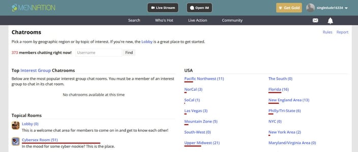 MenNation chatrooms