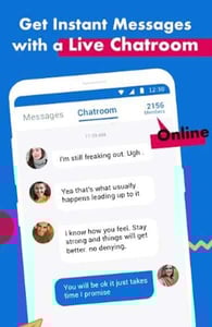 Screenshot of a chat room on PozMatch Screenshot of a chat room on PozMatch