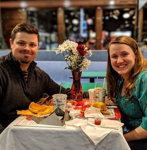 Photo of a couple at Dick's on Valentine's Day