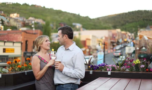 Photo of couples overlooking Park City, Utah Photo of couples overlooking Park City, Utah