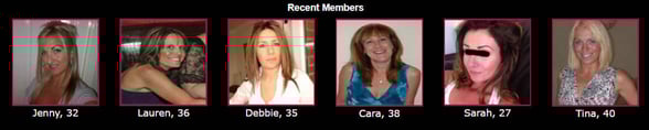 Screenshot of recent members on The Affair Site Screenshot of recent members on The Affair Site