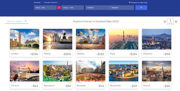 Screenshot of the Airwander interface