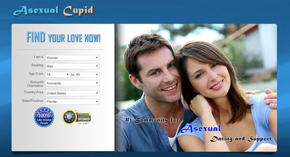 Screenshot of AsexualCupid.com