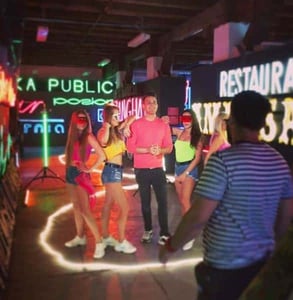 Photo of people at the Neon Muzeum Photo of people at the Neon Muzeum