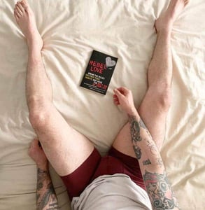 Photo of Dr. Chris with his book "Rebel Love"