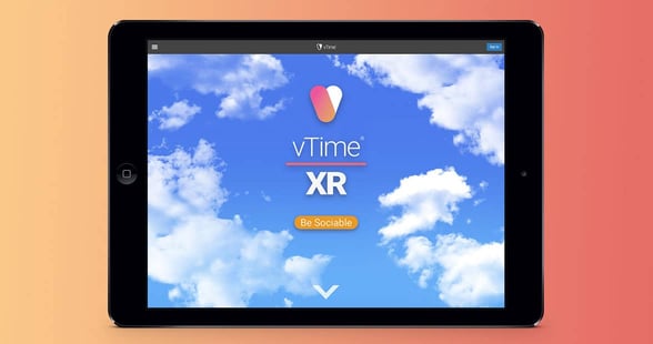 Screenshot of vTime XR on a tablet Screenshot of vTime XR on a tablet