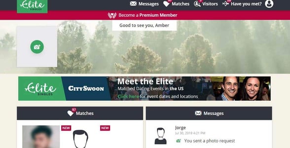 Screenshot of EliteSingles