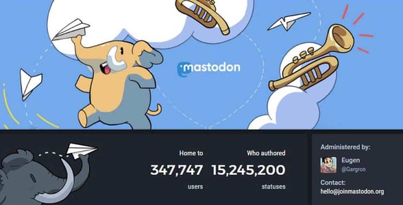 Screenshot from Mastodon