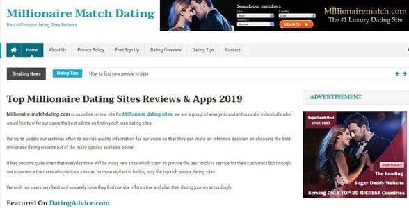 Screenshot of Millionaire Match Dating Screenshot of Millionaire Match Dating