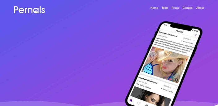Pernals landing page