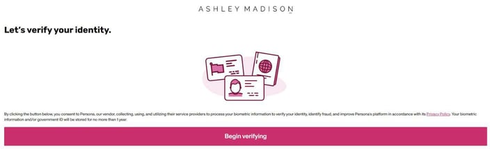 Ashley Madison verification page Ashley Madison verification page