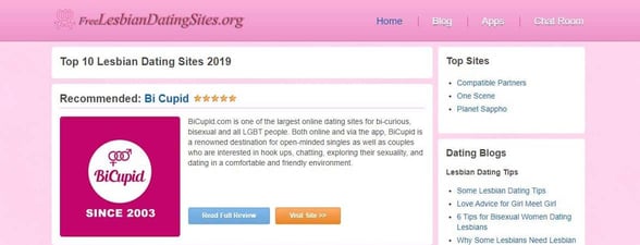 Screenshot of FreeLesbianDatingSites.org homepage Screenshot of FreeLesbianDatingSites.org homepage