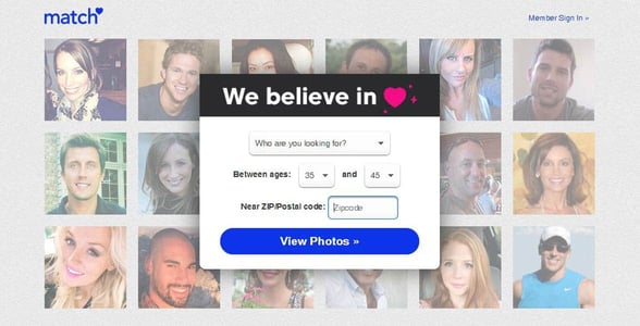 Screenshot of Match.com