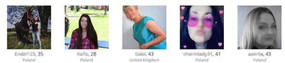 Screenshot of PolishGirl4U.com profiles Screenshot of PolishGirl4U.com profiles