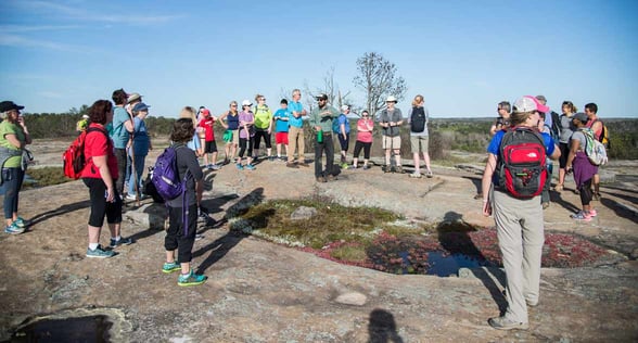 Photo of group on top of a monadnock formation
