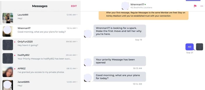 Ashley Madison messages Ashley Madison messages