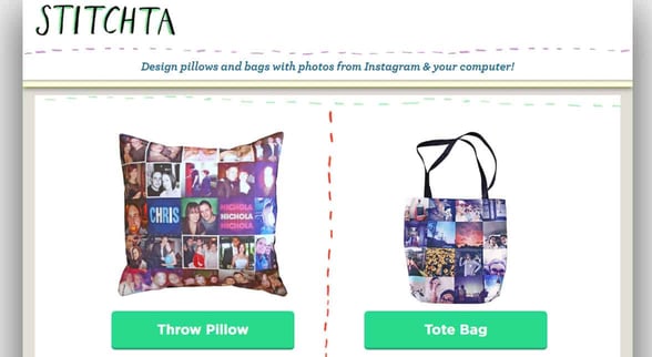 Screenshot of Stitchta homepage Screenshot of Stitchta homepage